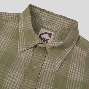 Mountain Khakis Shirt Mens Large Green Plaid Short Sleeve Outdoor Casual Relaxed